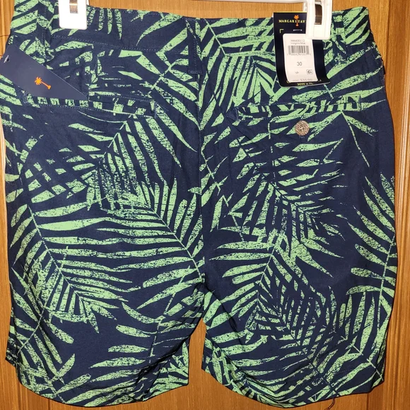 Margaritaville Palm Print Shorts UPF 30+ Quick Dry 4-Way Stretch - 30 - NWT - Picture 3 of 8